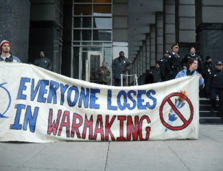 Boeing protest - everyone loses in warmaking
