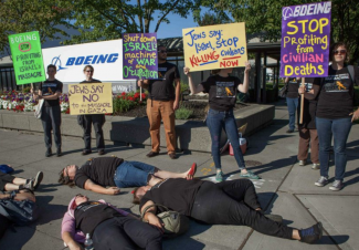 Boeing stop profiting from civilian deaths