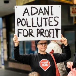 #StopAdani? Commbank can! Melbourne protest PHOTO Julian Meehan