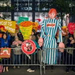 People Protesting Wendy's.