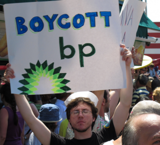 BP Protester sign