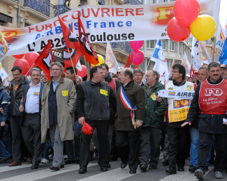 Airbus demonstration in Toulouse