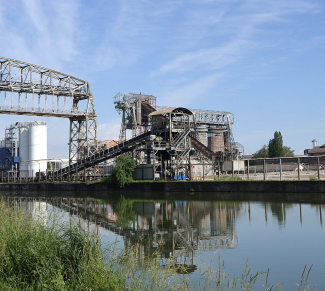 Chemical factory Solvay in Tavaux