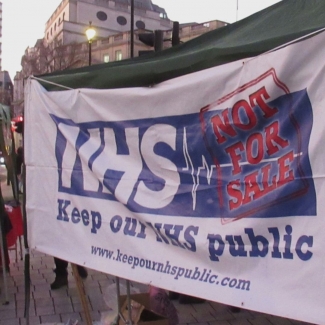 London NHS? Trump/Johnson protest PHOTO Don Barrett