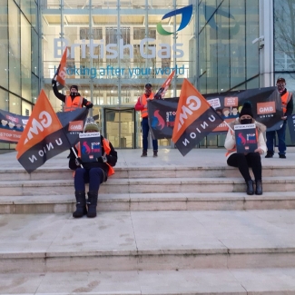 National lockout looms unless British Gas pulls back from mass sacking of striking workers PHOTO GMB Union