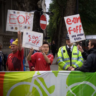 Anti-Eon protests, Tour of Britain PHOTO Matt S