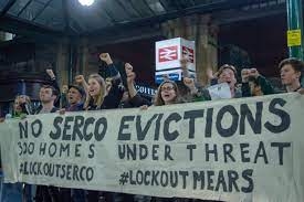 protests against Serco 
