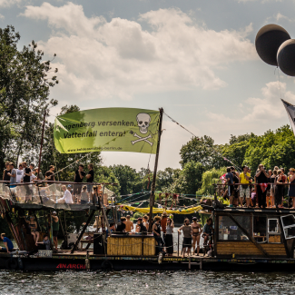 Protest gegen das Braunkohlekraftwerk Klingenberg 10.7.2016 PHOTO ekvidi