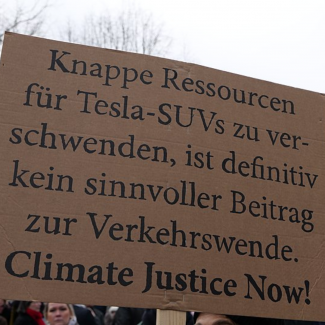 Protest against Tesla Gigafactory Grünheide PHOTO Leonhard Lenz