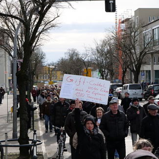 Protest against Tesla Gigafactory Grünheide PHOTO Leonhard Lenz