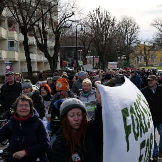 Protest against Tesla Gigafactory Grünheide PHOTO Leonhard Lenz