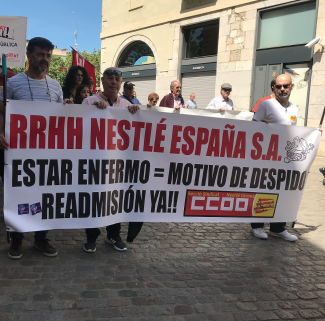 Demonstration of the CCOO and UGT unions called for May Day 2019 in Girona PHOTO Davidpar