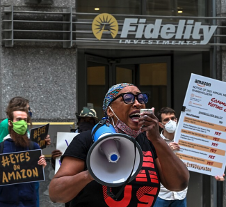 Eyes on Amazon shareholders day of action PHOTO Joe Piette